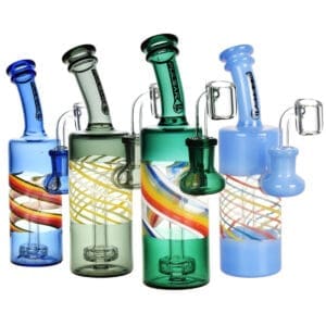 Pulsar Spiral Bottle Rig | 7" | 14mm Female | Colors Vary | BluntPark.com