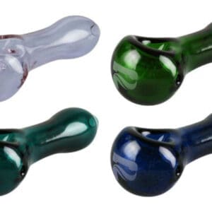 Pulsar Spoon Pipe Built-In Honeycomb Screen | 4" | Colors Vary | BluntPark.com