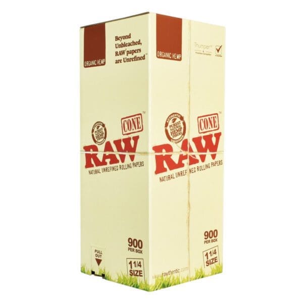 900PC BOX | RAW Organic Hemp Cones | 1 1/4" | BluntPark.com