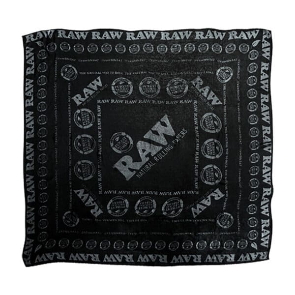 RAW Ultra Soft Vegan Fashion Scarf | Black | 46" x 46" | BluntPark.com