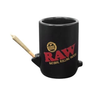 RAW Wake Up & Bake Up Ceramic Cone Mug | 10oz | BluntPark.com