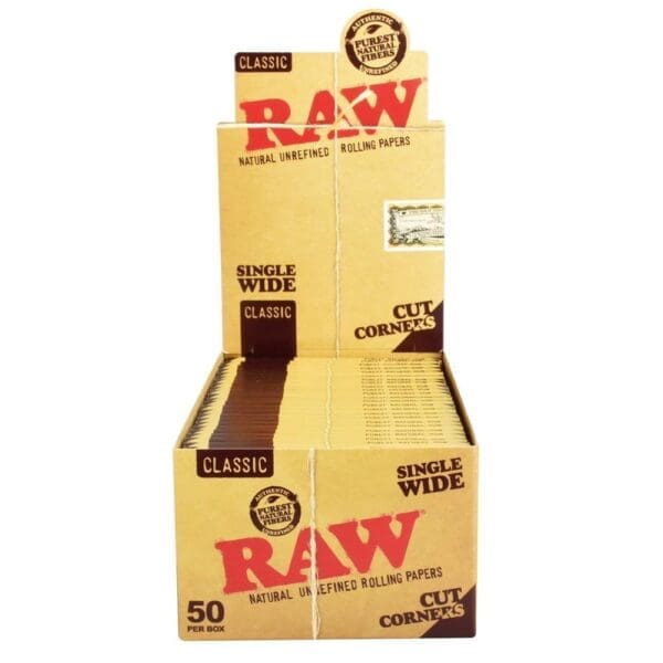 RAW Cut Corners Rolling Papers | Single Wide - Image 2