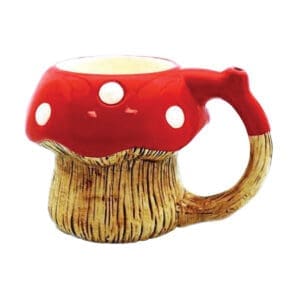 Red Mushroom Ceramic Pipe Mug | 6oz | BluntPark.com