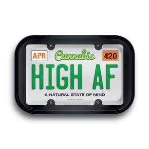 High AF Cannabis License Plate Rolling Tray | BluntPark.com