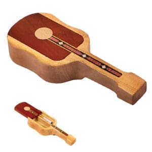 Wood Guitar Dugout w/ Magnetic Lock Slide Lid | BluntPark.com