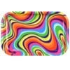 Psychedelic Rainbow Swirl Metal Rolling Tray | BluntPark.com