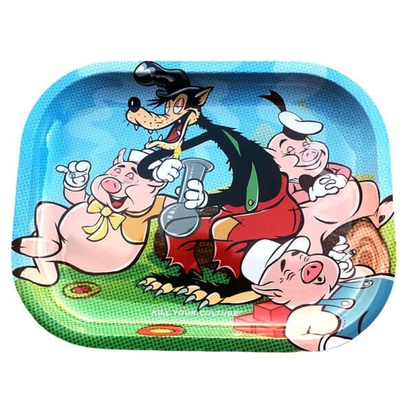 Kill Your Culture Rolling Tray | 3 Little 420 Pigs | BluntPark.com