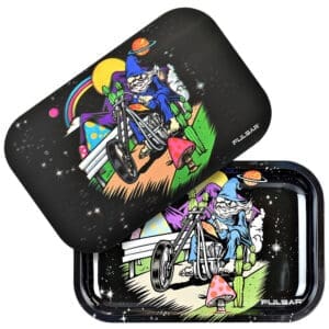 Pulsar Metal Rolling Tray w/ 3D Lid | Trippy Trip | BluntPark.com