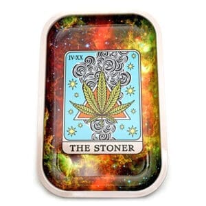 The Stoner Tarot Card Metal Rolling Tray | BluntPark.com