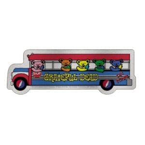 Grateful Dead Bear Bus Glitter Sticker | BluntPark.com