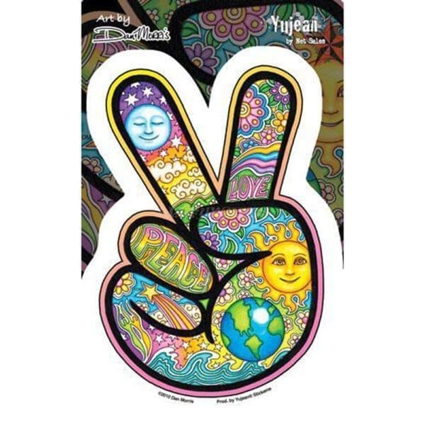 Dan Morris Peace Hand Indoor/Outdoor Sticker | BluntPark.com