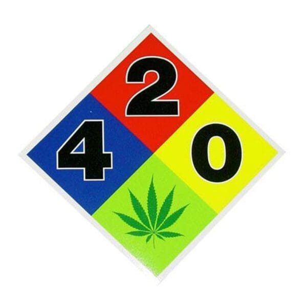 420 Hazard Sign Sticker | BluntPark.com