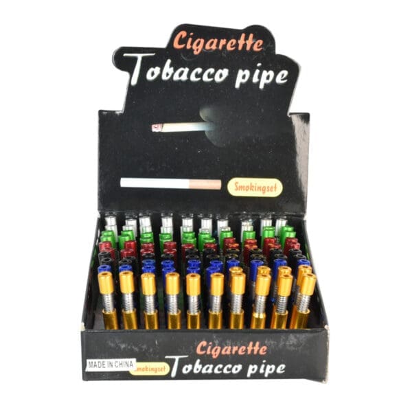 Self Ejecting Metal Tobacco Taster | Assorted | 100pc Display | BluntPark.com