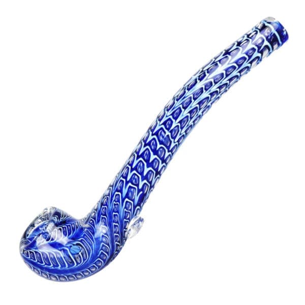 Serpent Scales Double Glass Long Pipe | 7.5" | Colors Vary | BluntPark.com