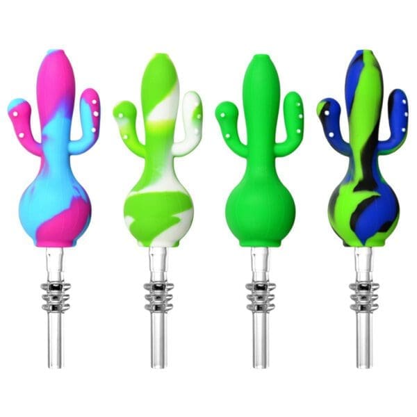 Cactus Silicone Dab Straw | 5.8" | Colors Vary | BluntPark.com