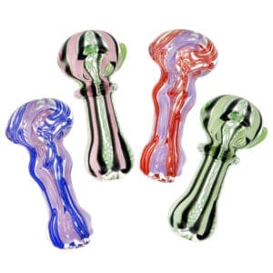Slime Squiggle Multicolored Spoon Pipe | 3.75" | Colors Vary | BluntPark.com