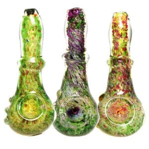 Swamp Bottom Fritted Hand Pipe w/ Marbles | 4.5" | Colors Vary | BluntPark.com