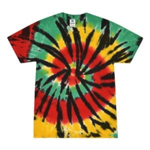 Rasta Web Short Sleeve Tie-Dye T-Shirt | BluntPark.com