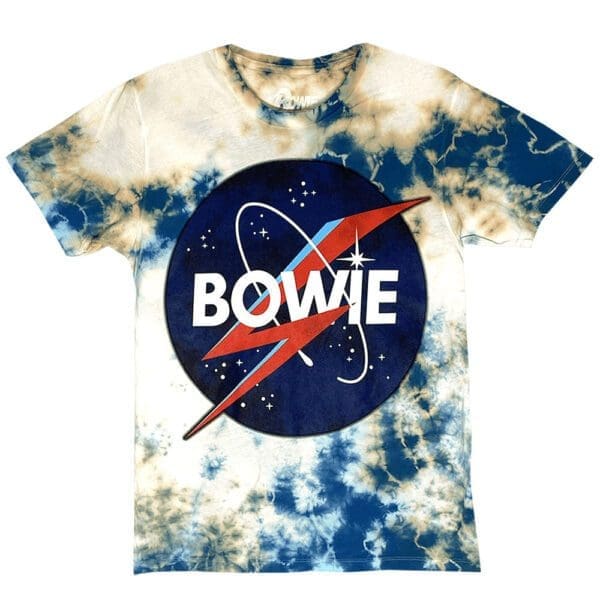 David Bowie Space Logo Tie-Dye T-Shirt | BluntPark.com