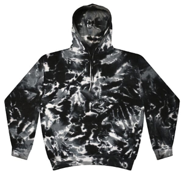 Unisex Tie-Dye Pull Over Hoodie | Multi Black | BluntPark.com