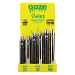 Ooze Twist Variable Voltage Battery | 24pc Display | BluntPark.com