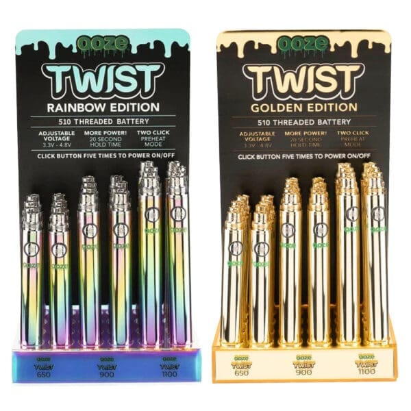 Ooze Twist Variable Voltage Battery | 24pc Display - Image 7