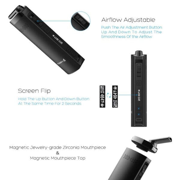 XVape XMAX Starry 4.0 Dry Herb Vaporizer - 2550mAh / Black - Image 4