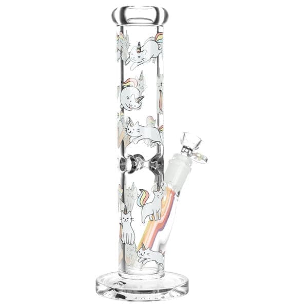 Pulsar Caticorn Design Series Straight Tube Water Pipe | 12" | 14mm F | BluntPark.com