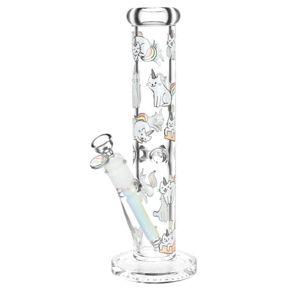 Pulsar Caticorn Design Series Straight Tube Water Pipe | 12" | 14mm F - Image 4