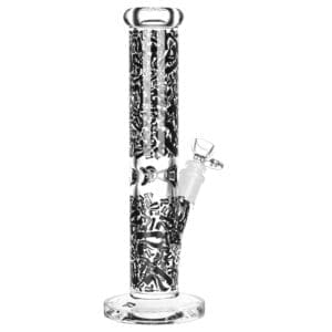 Pulsar Logo Camo Design Series Straight Tube Water Pipe | 12" | 14mm F | BluntPark.com