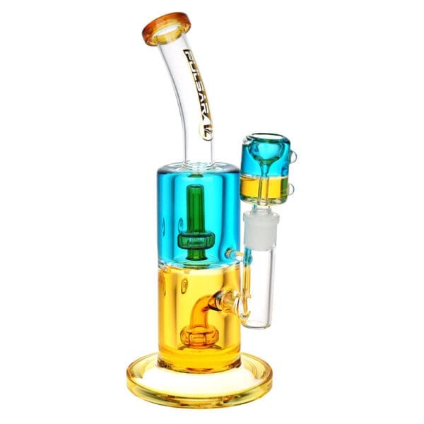 Pulsar Bicolor Glycerin Chugger Water Pipe | 9.75" | 14mm F - Image 2