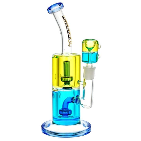 Pulsar Bicolor Glycerin Chugger Water Pipe | 9.75" | 14mm F - Image 4