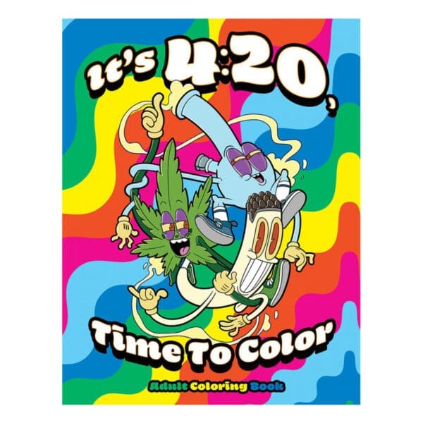 Wood Rocket It's 4:20, Time To Color Adult Coloring Book | BluntPark.com