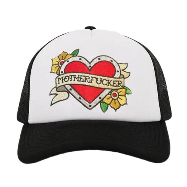 Wood Rocket Motherfucker Tattoo Heart Snapback Hat | BluntPark.com