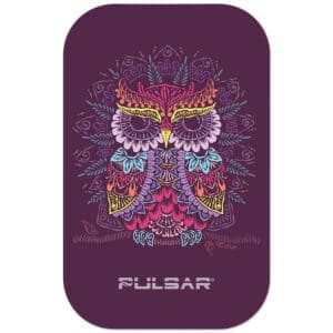 Pulsar Magnetic Rolling Tray Lid | 11" x 7" | Owl Mandala | BluntPark.com