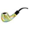 Pulsar Shire Pipes The Firebow | Bent Brandy Saddle Stem Rainbow Wood Pipe | BluntPark.com