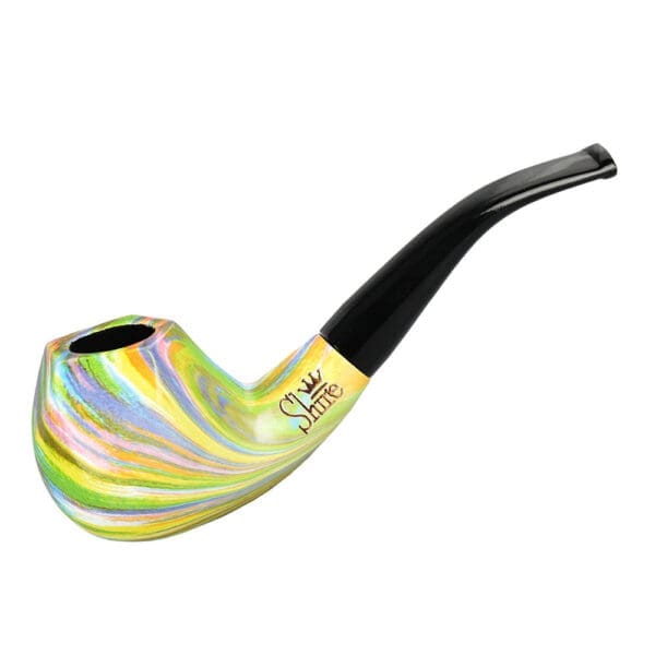 Pulsar Shire Pipes The Sundog | Bent Apple Tapered Stem Rainbow Wood Pipe | BluntPark.com