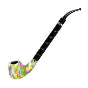 Pulsar Shire Pipes The Twister | Bent Brandy Spiral Stem Rainbow Wood Pipe | BluntPark.com