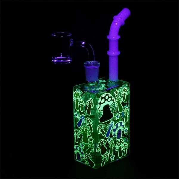 Glow Mushroom Juice Box Dab Rig - 7.5"/14mm F - Image 3