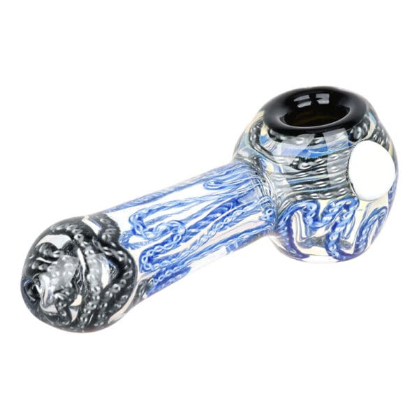 Simply Squiggled Glass Spoon Pipe - 4.25" / Colors Vary - Image 2