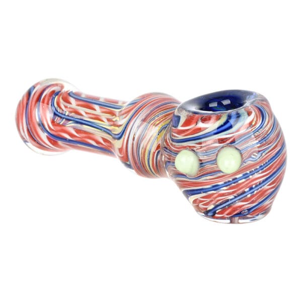 Spiraling Sensation Glass Spoon Pipe - 4.25" / Colors Vary - Image 3