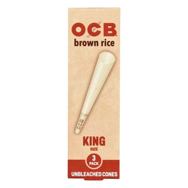 OCB Brown Rice Unbleached Cones | 24pc Display - Image 7