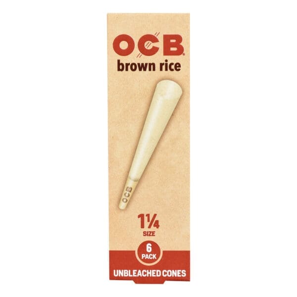 OCB Brown Rice Unbleached Cones | 24pc Display - Image 10