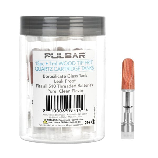 Pulsar Wood Tip Quartz Frit Cartridge Tanks - Image 2