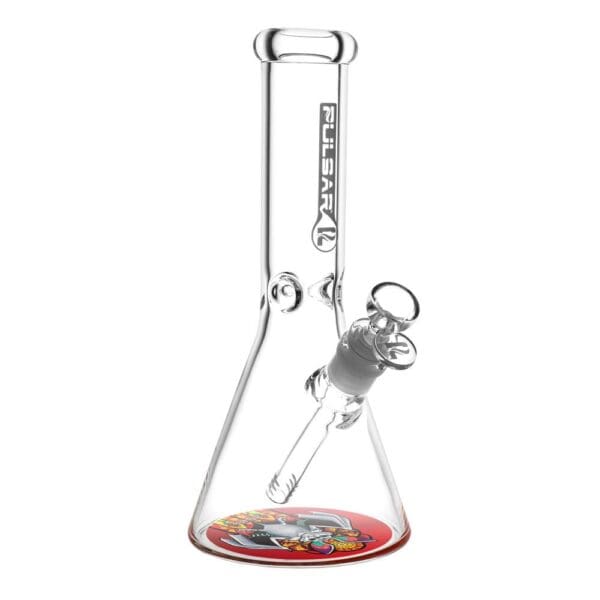 Pulsar Psychedelic Turtle Beaker Water Pipe | 10" | 14mm F - Image 3