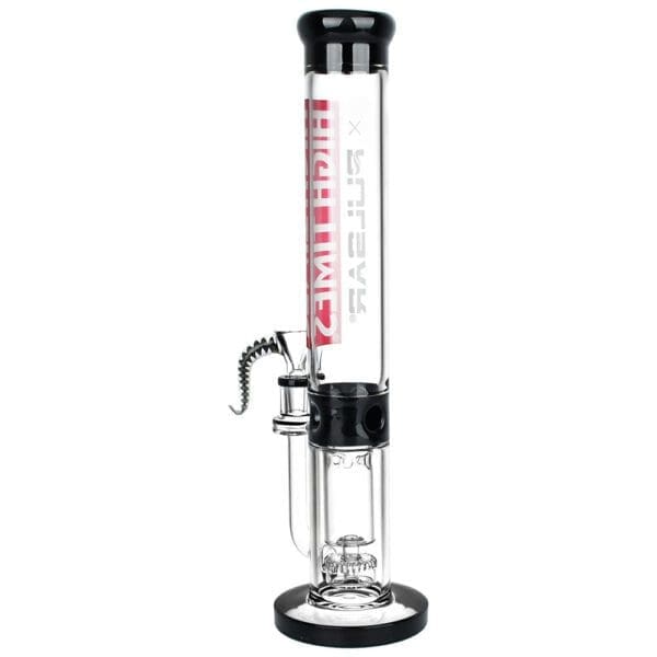 High Times x Pulsar Logo Straight Tube Recycler Water Pipe - 14.75" / 14mm F - Image 2