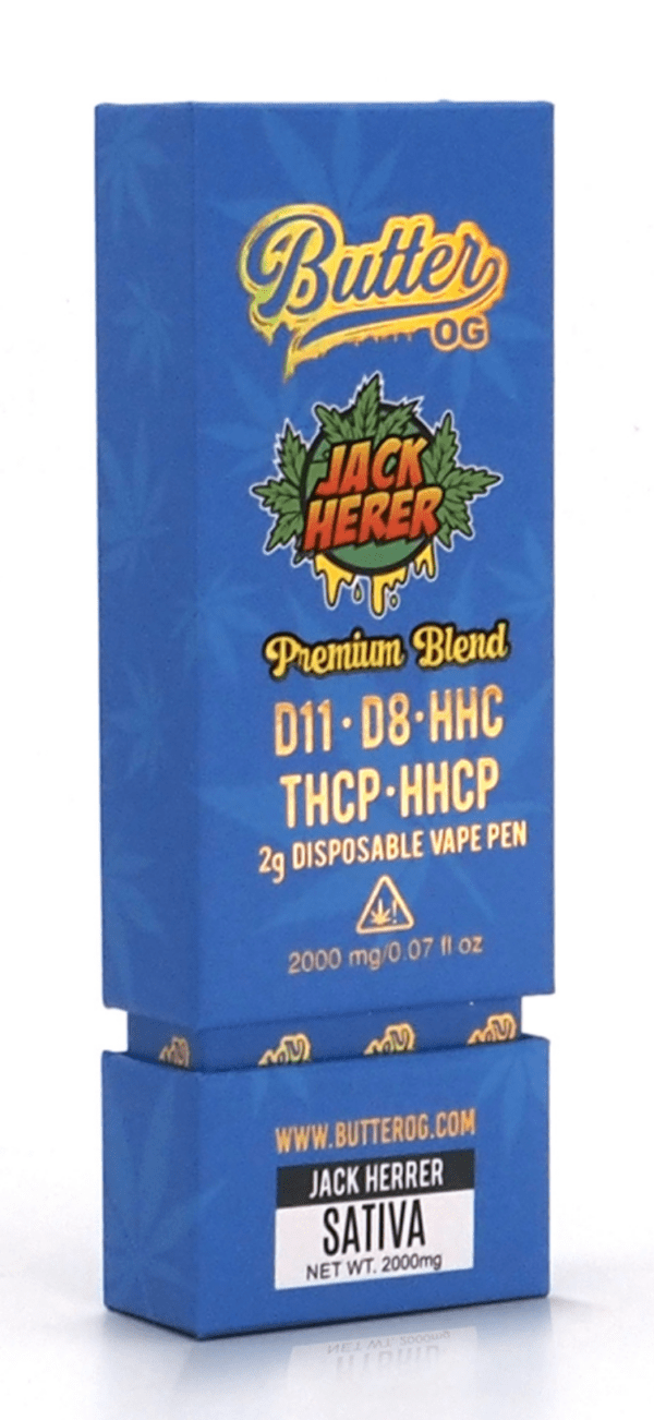 Butter OG Premium Blend D11, D8, HHC, THCP, HHCP 2g Disposable Vape - Jack Herer (Sativa) - Image 2