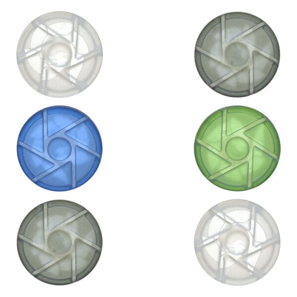 Glass House Channel Glass Carb Caps - 30mm / Assorted Colors - 6PC DISPLAY - Image 2