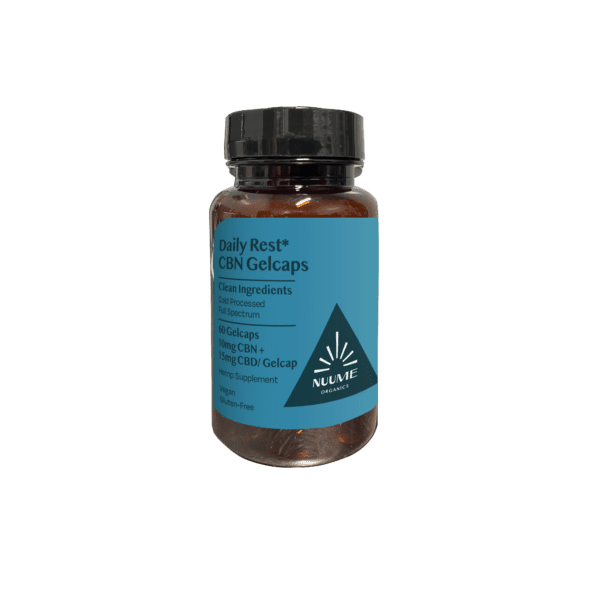 CBN+CBD Daily Rest* Gelcaps - 60ct bottle 10mg+15mg (1500mg/bottle)