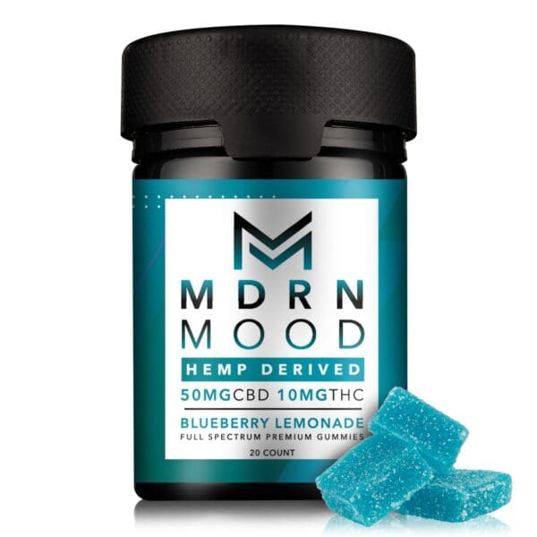 Mdrn Mood Blueberry Lemonade - 50mg CBD / 10mg THC (20ct) - Image 2